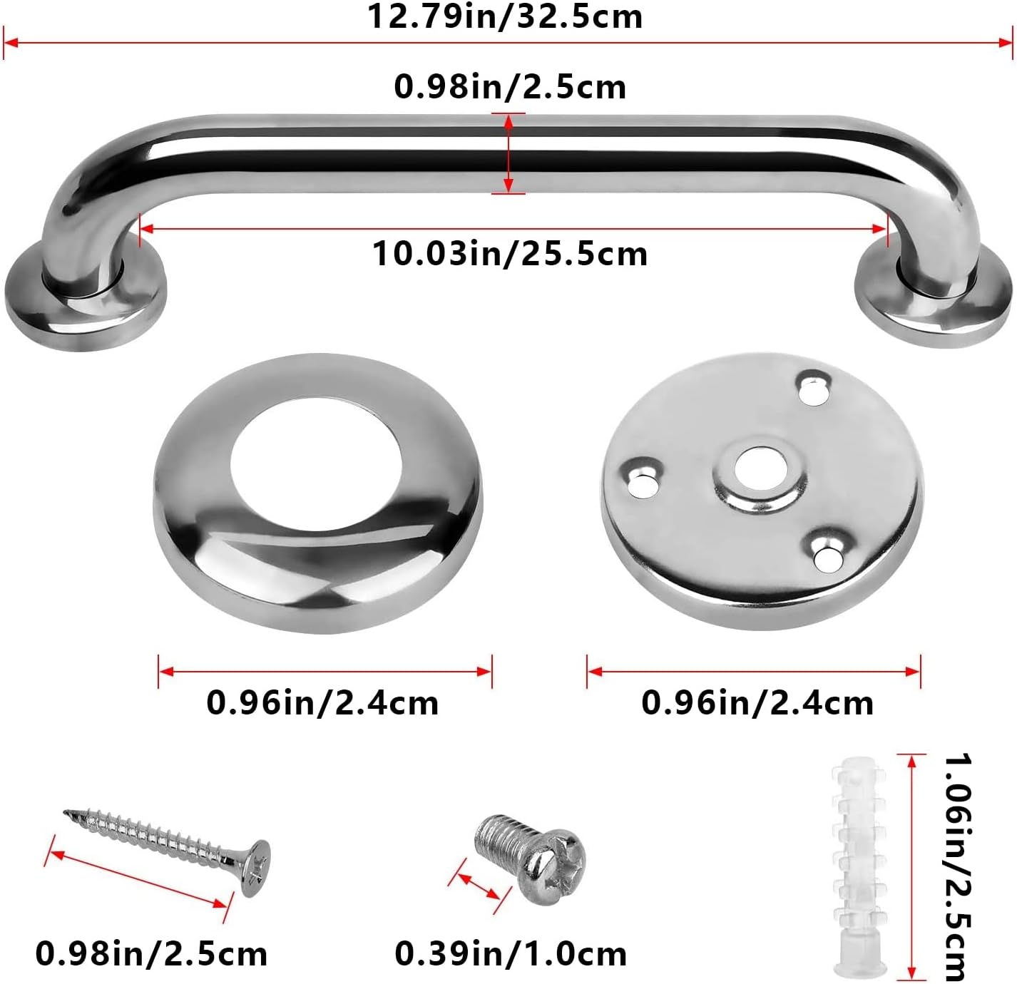 Stainless Steel Grip Bar Pack of 2